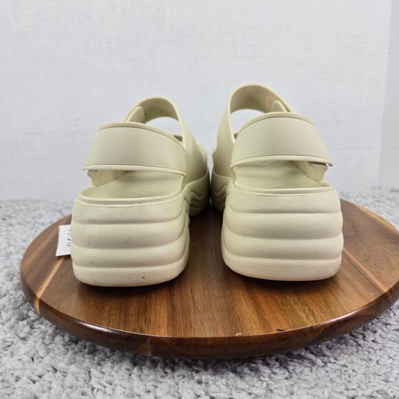 Crocs Skyline White Vanilla Double Strap Ankle Y2K Platform Square Toe Sandals - Picture 4 of 16